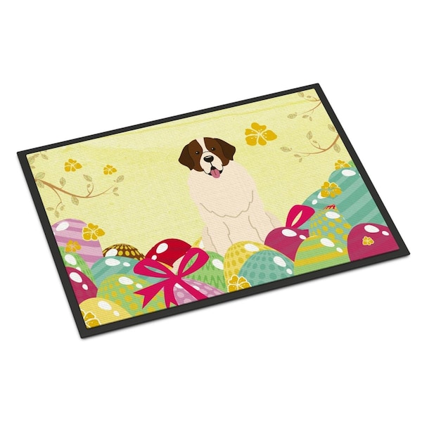 Carolines Treasures 24 x 36 in. Easter Eggs Moscow Watchdog Indoor or Outdoor Mat BB6027JMAT - main